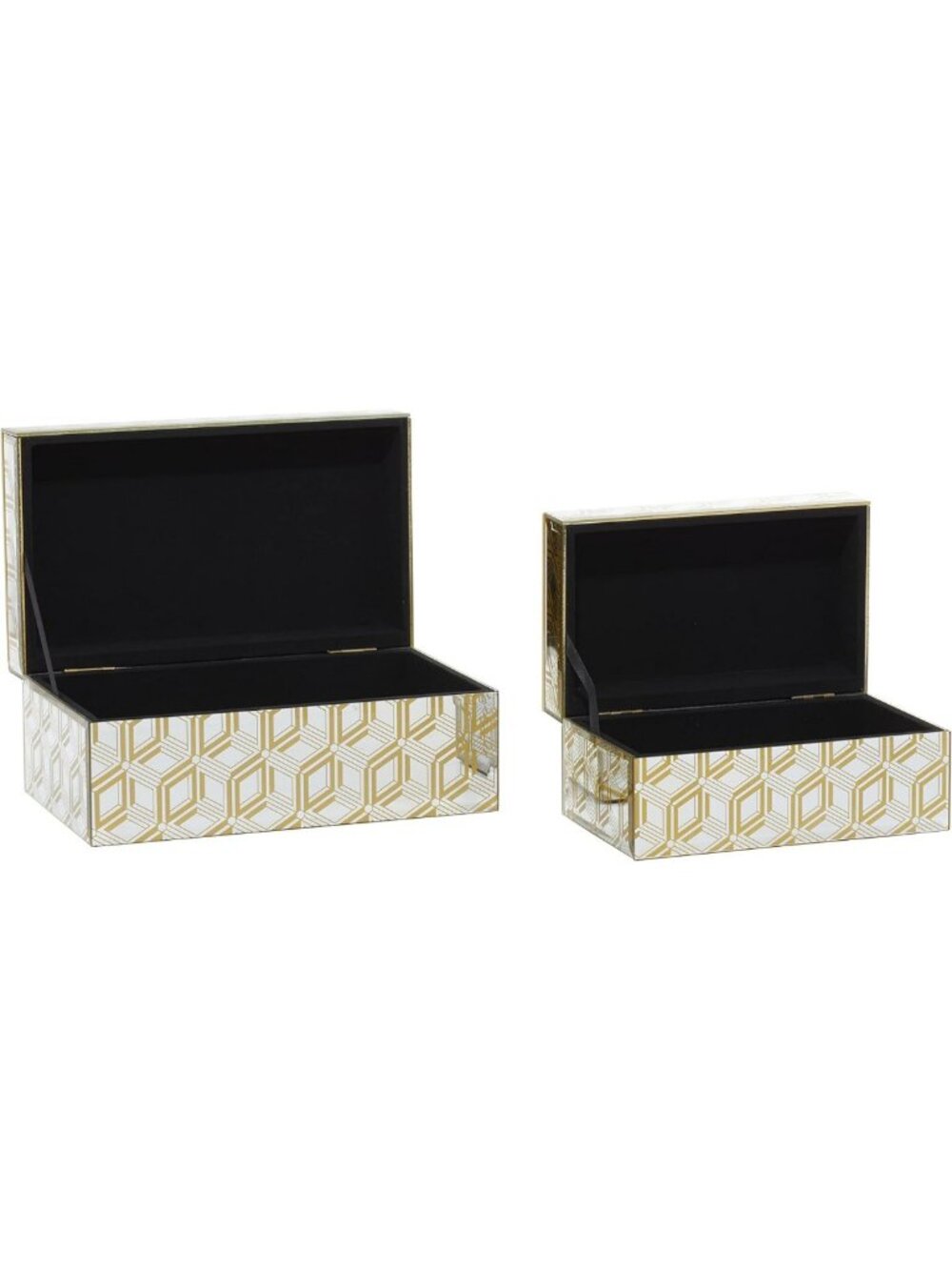 Glam Jewelry Organizer & Trinket Box Set for Ladies - Elegant Home Decor, Gold - Picture 7 of 9